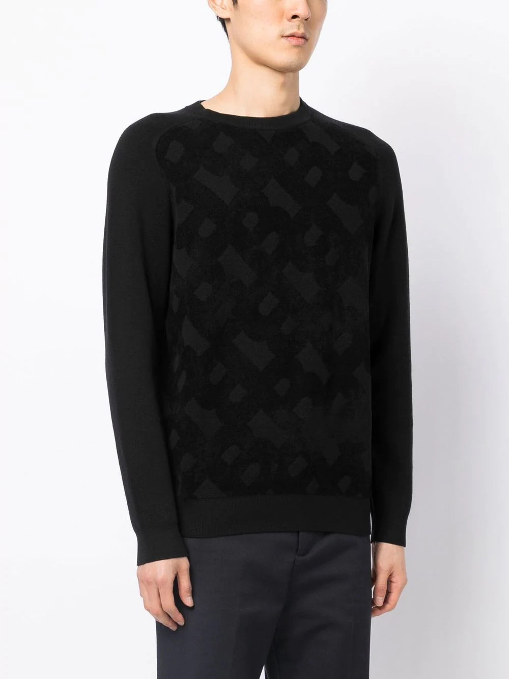 BOSS  jacquard crew-neck sweatshirt