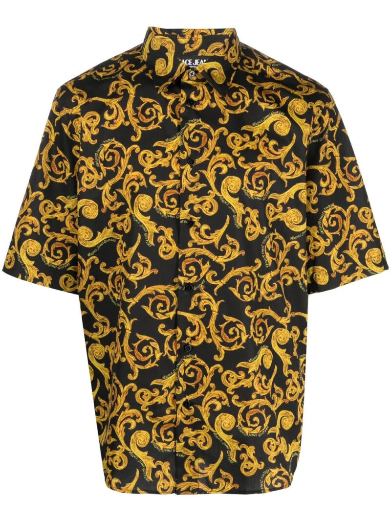 Versace Jeans Couture  baroque-pattern cotton shirt
