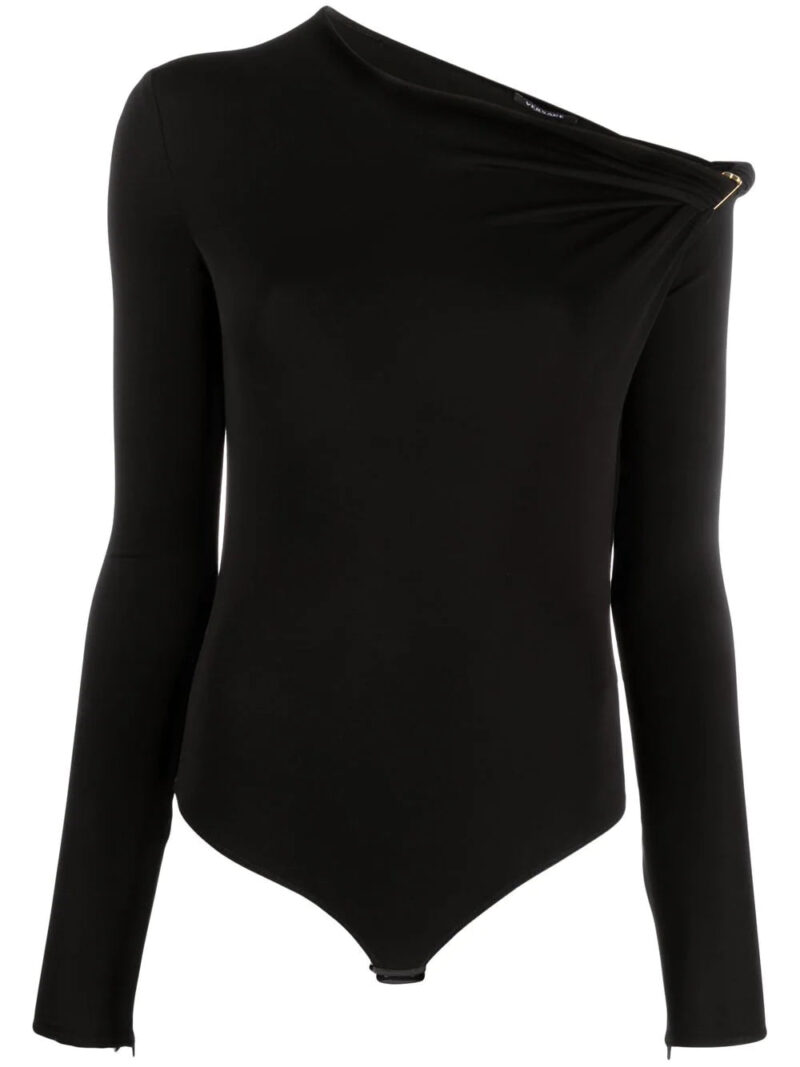 Versace  off-shoulder long-sleeve bodysuit