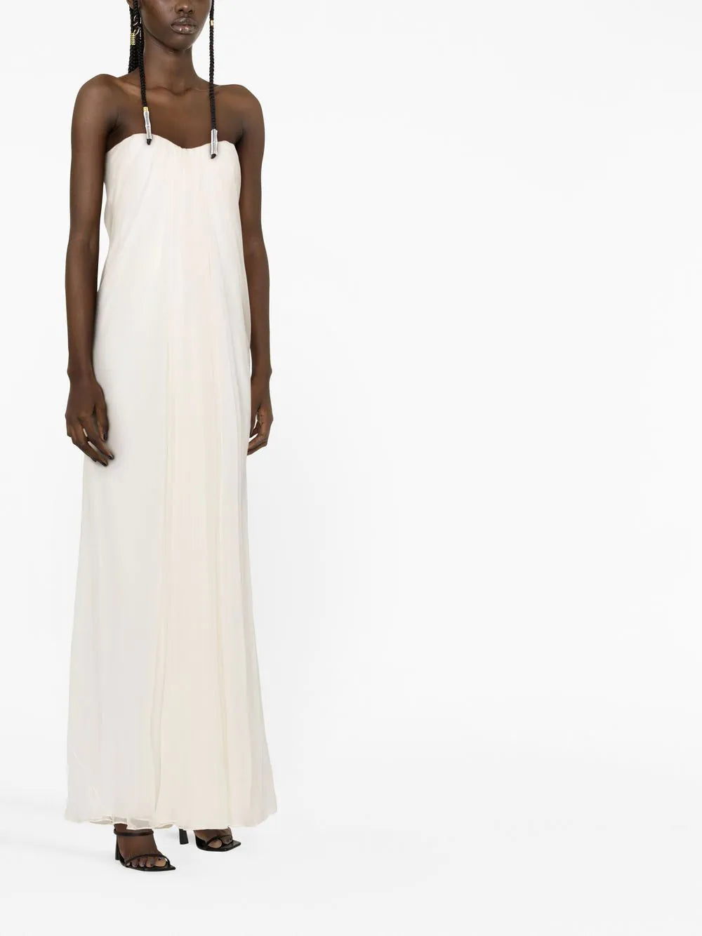 Alexander McQueen draped silk-chiffon dress