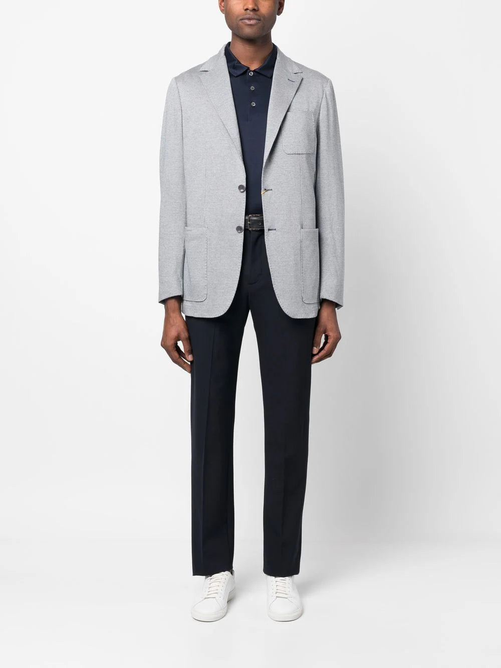Canali  short-sleeved cotton polo shirt
