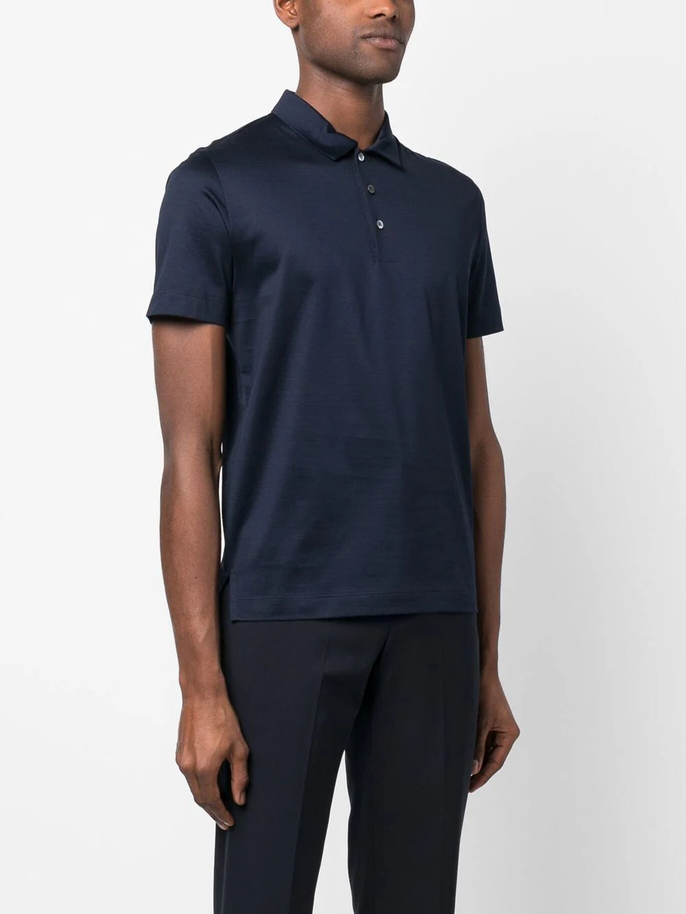 Canali  short-sleeved cotton polo shirt