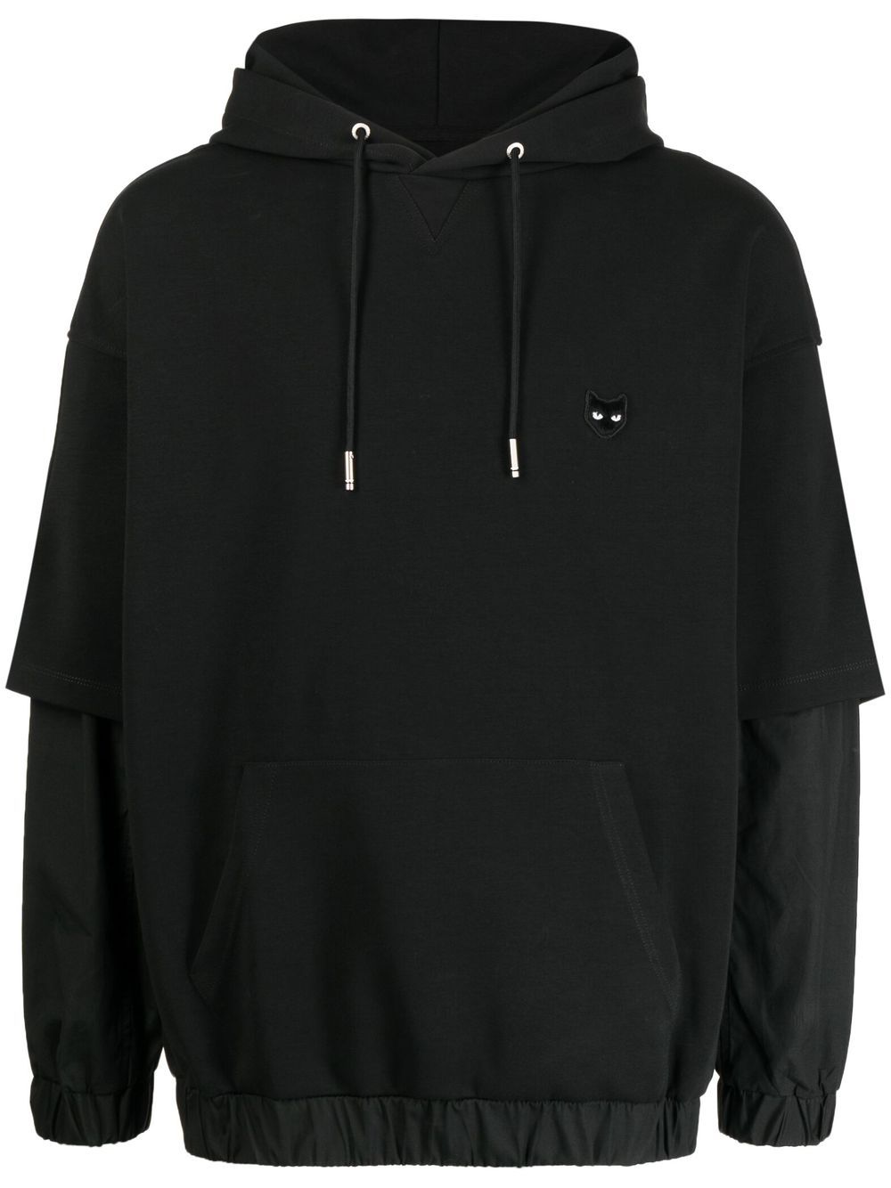 ZZERO BY SONGZIO  layered-effect logo-patch hoodie