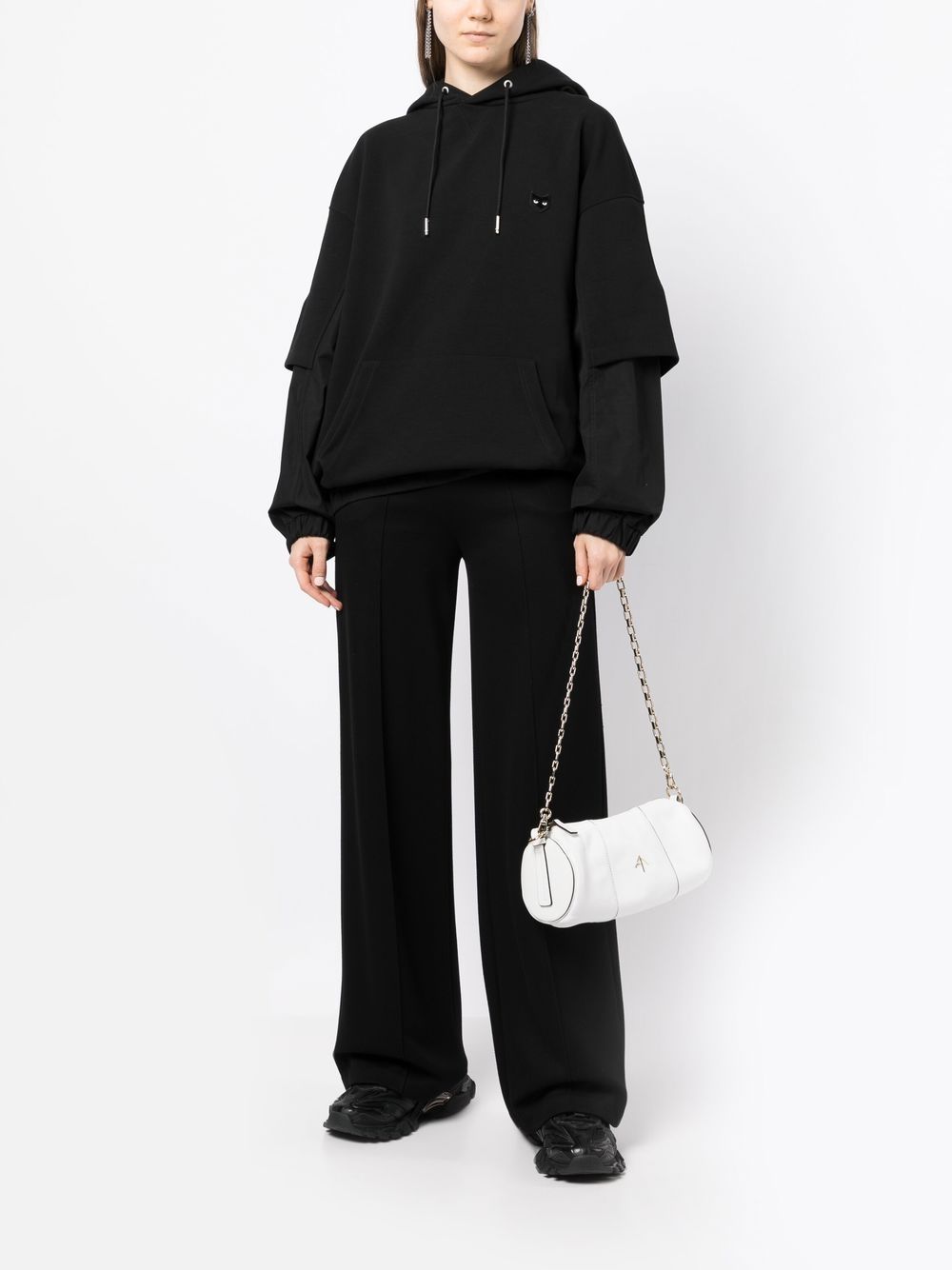 ZZERO BY SONGZIO  layered-effect logo-patch hoodie