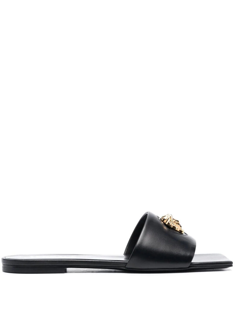 Versace  Medusa-plaque leather sandals