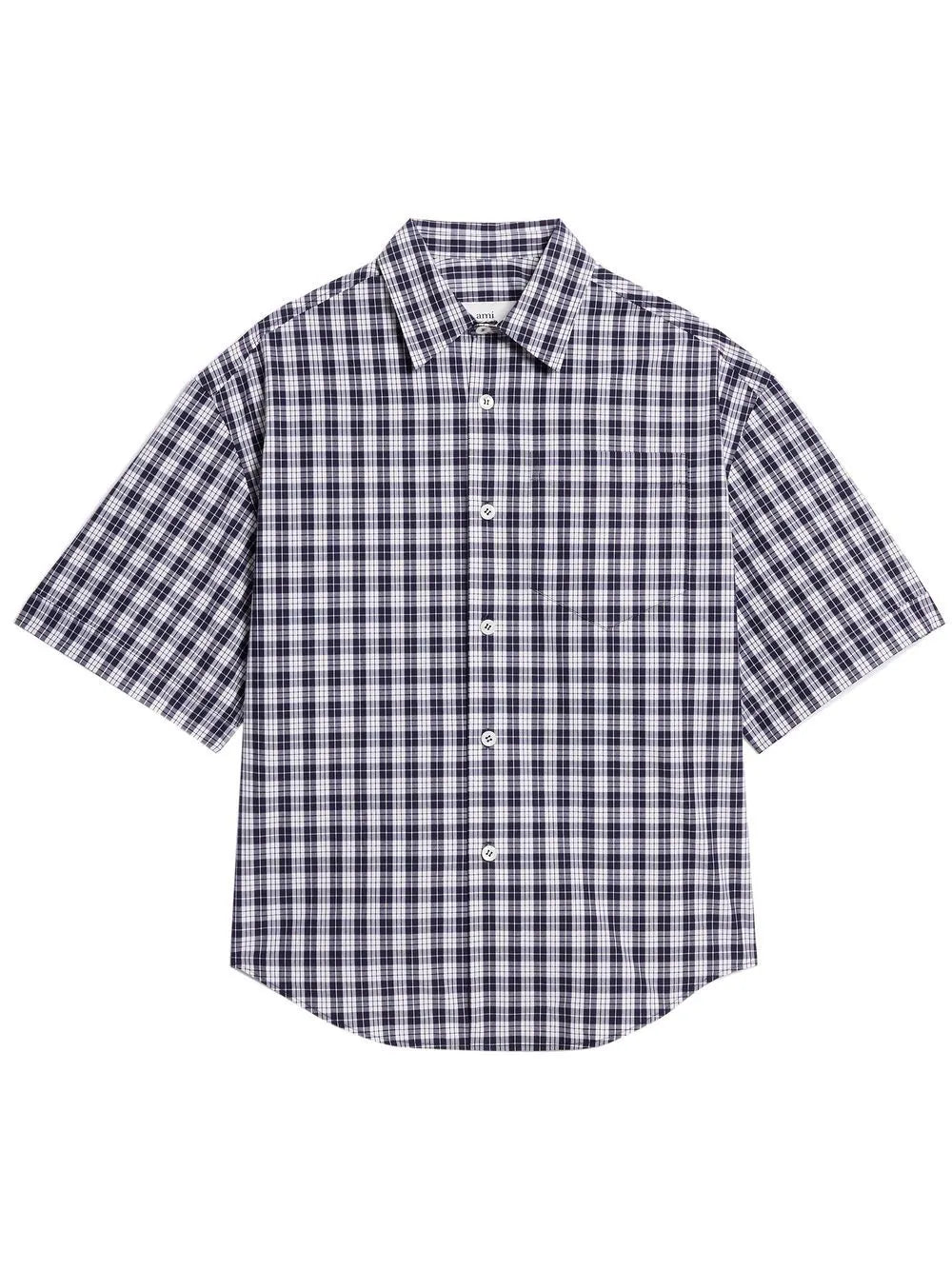 AMI Paris  gingham-pattern short-sleeved shirt