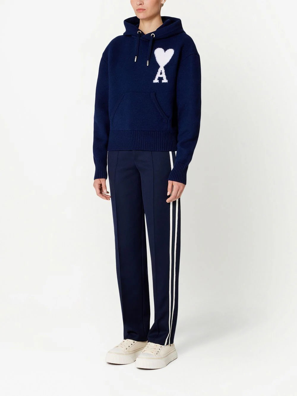 AMI Paris  Ami De Coeur knitted hoodie
