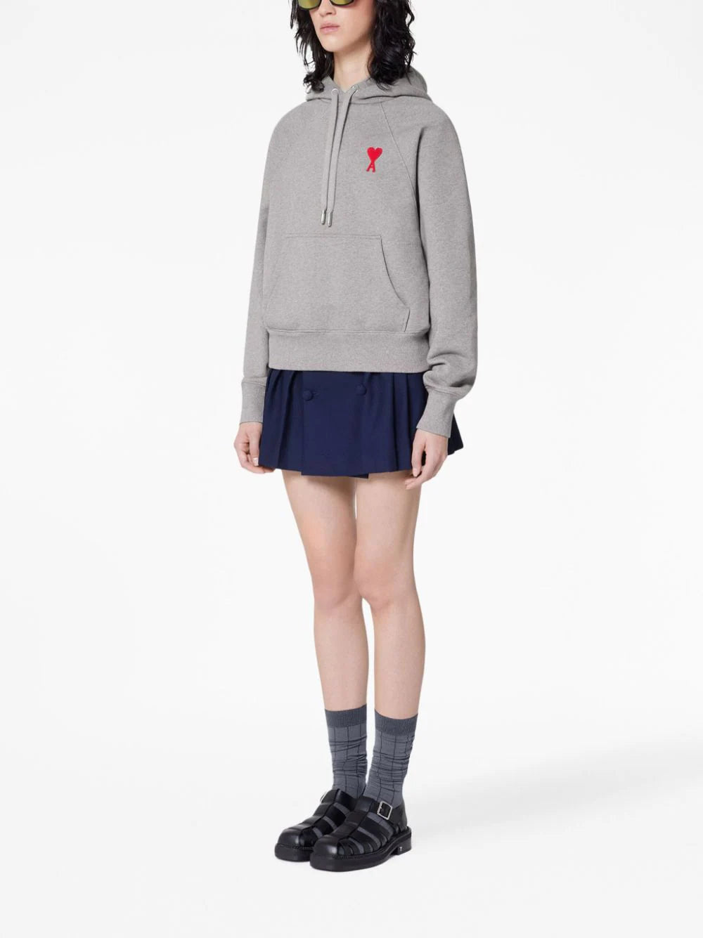 AMI Paris  Ami de Coeur embroidered hoodie
