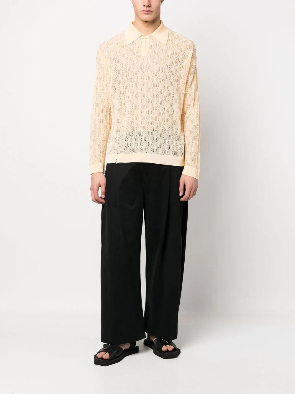 Bonsai  open-knit polo shirt
