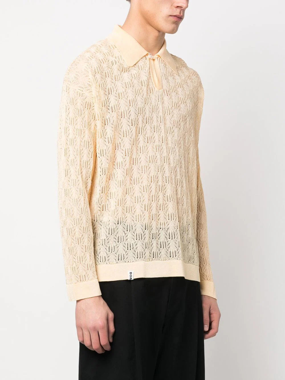 Bonsai  open-knit polo shirt