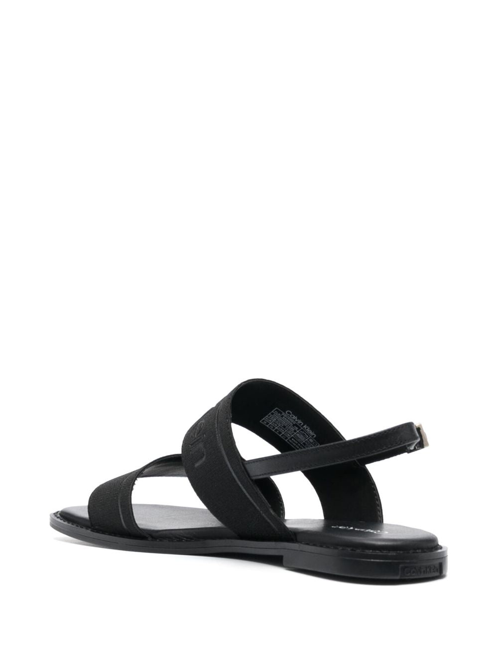 Calvin Klein  debossed-logo leather sandals