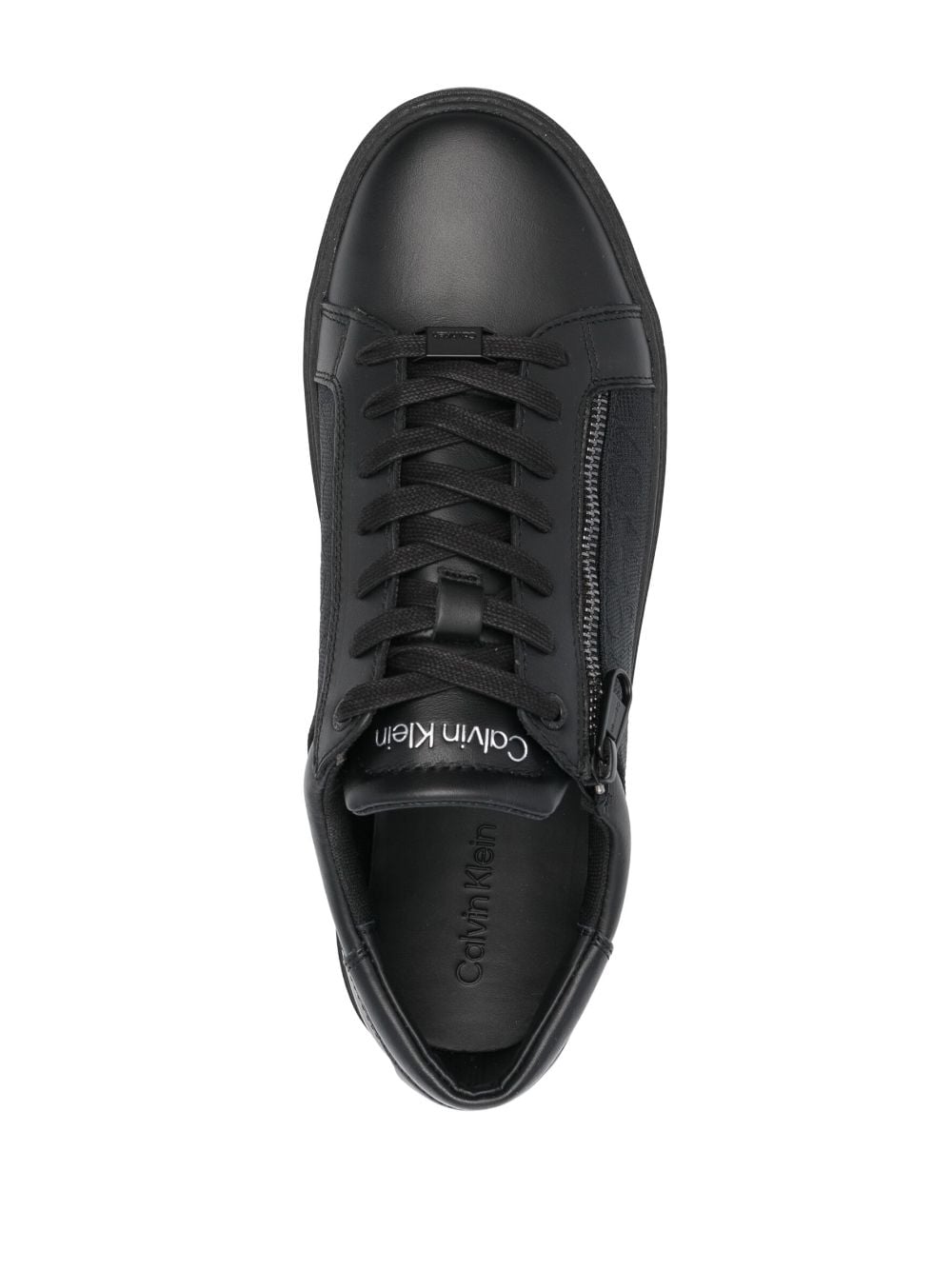 Calvin Klein zip-up leather sneakers