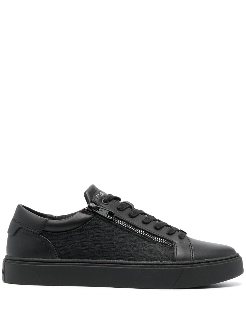 Calvin Klein zip-up leather sneakers