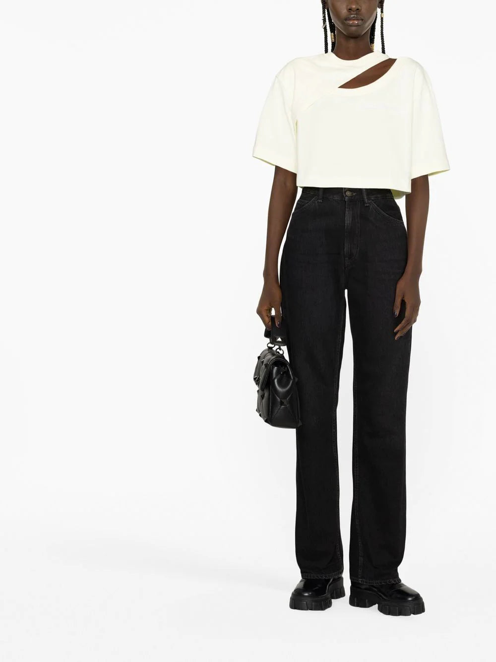 Alexander McQueen  embroidered-logo cropped T-shirt