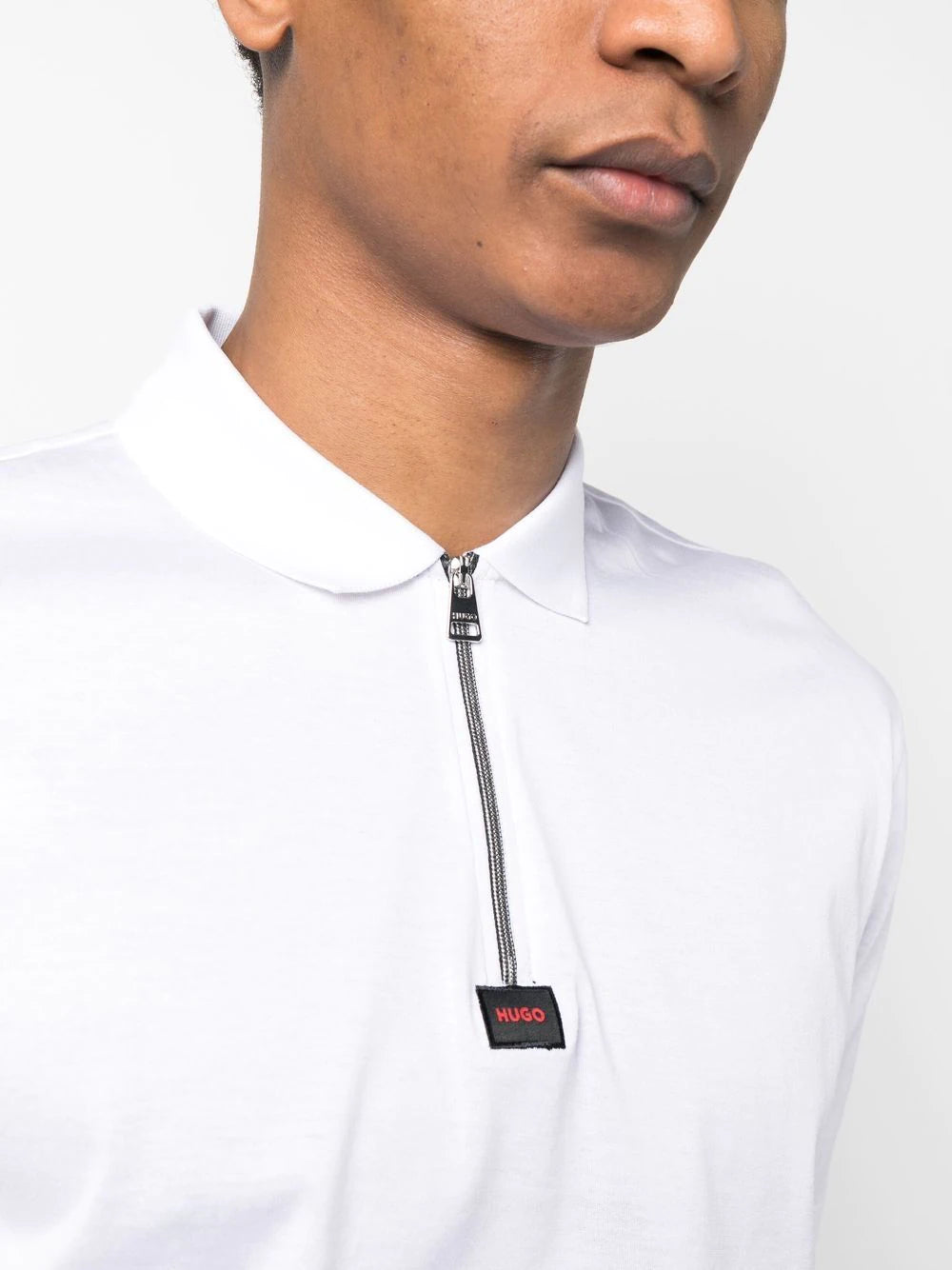 BOSS  logo-patch detail polo shirt