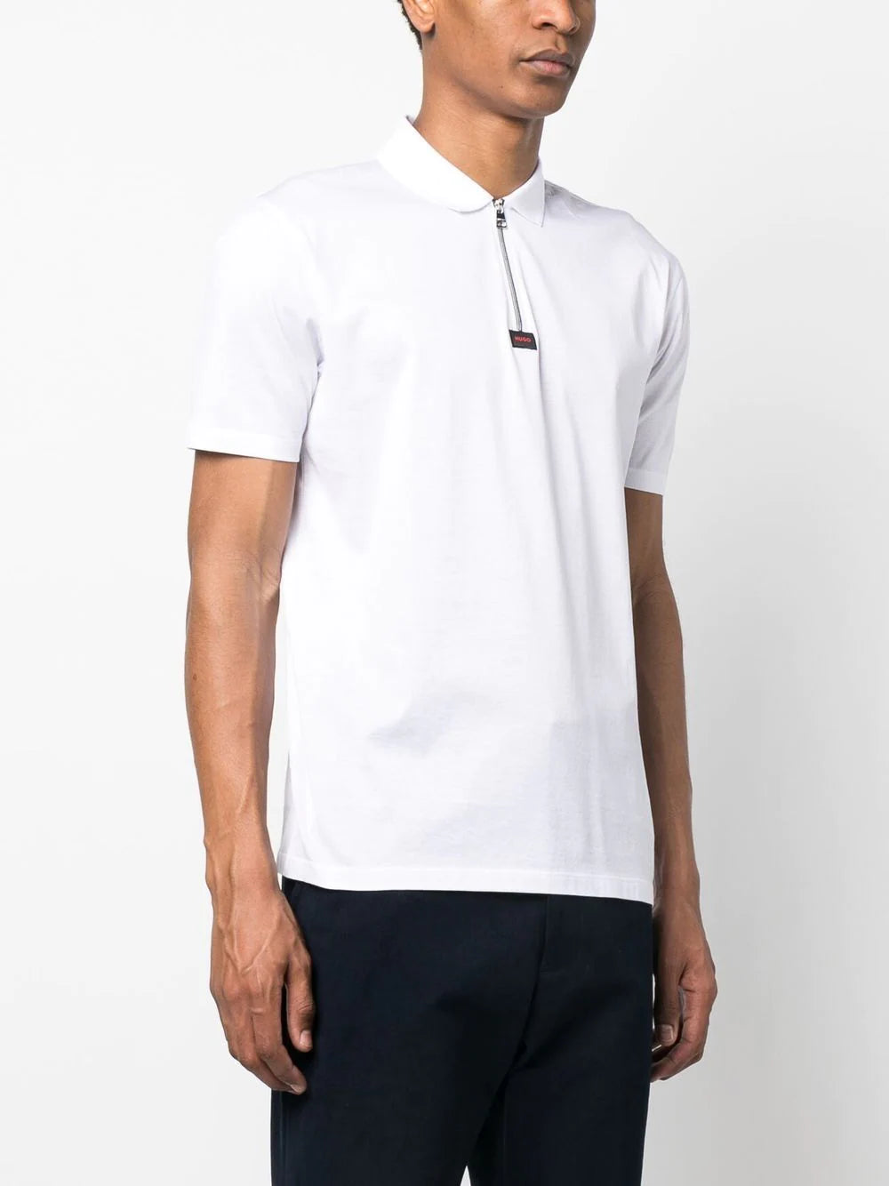 BOSS  logo-patch detail polo shirt