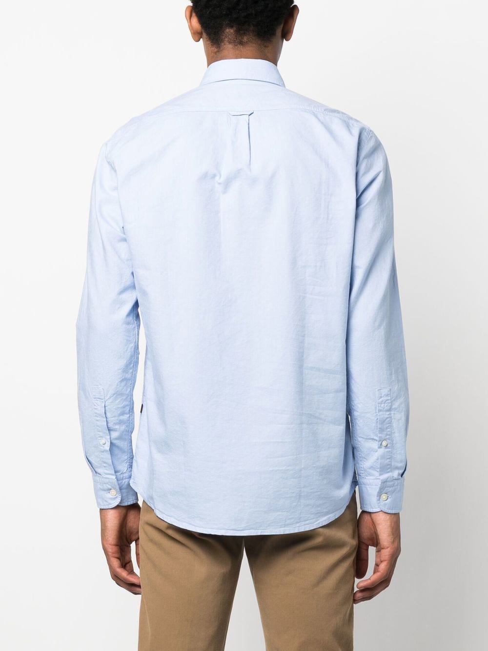 BOSS embroidered logo long-sleeve shirt
