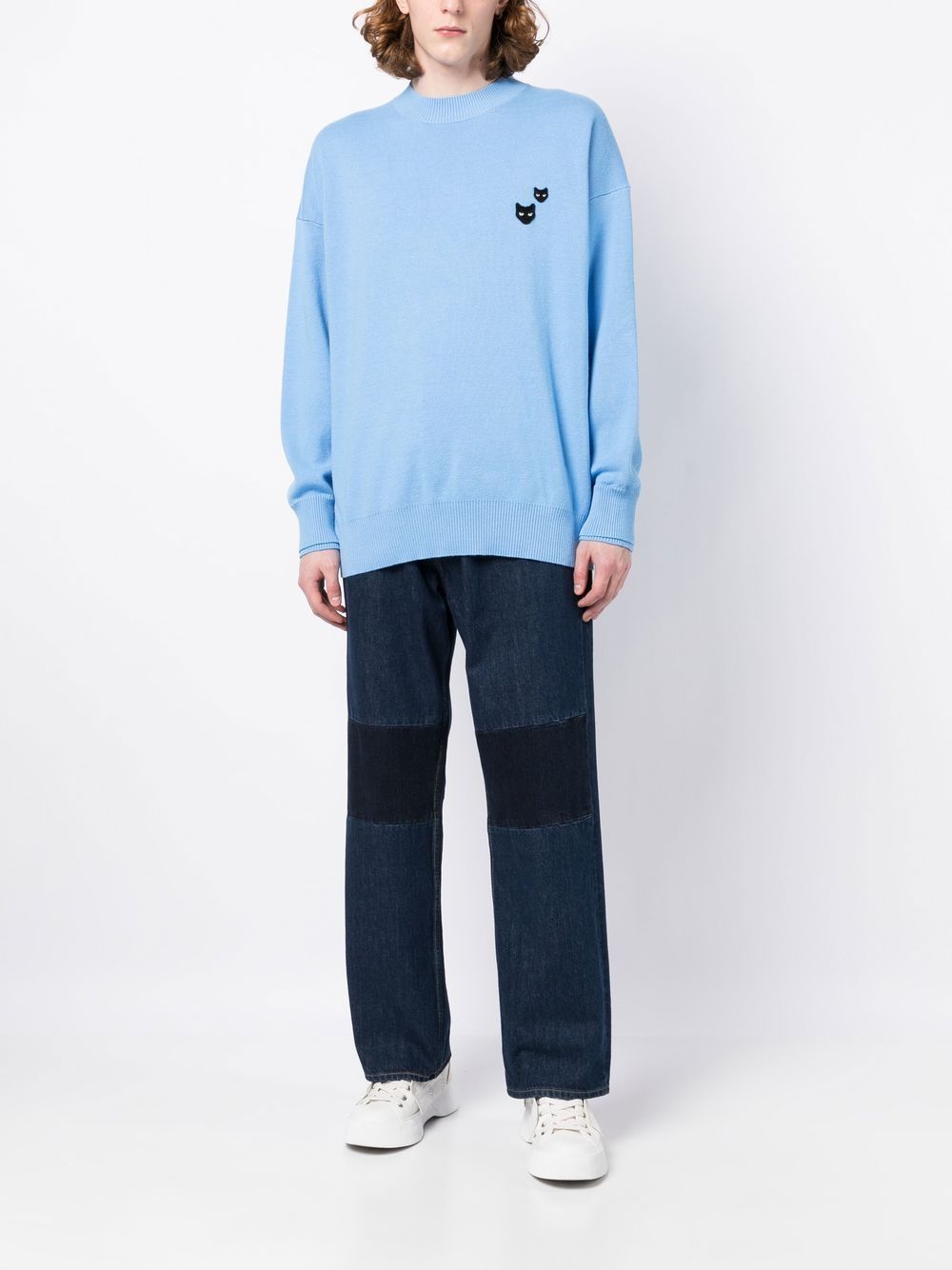 ZZERO BY SONGZIO  twin panther crewneck jumper