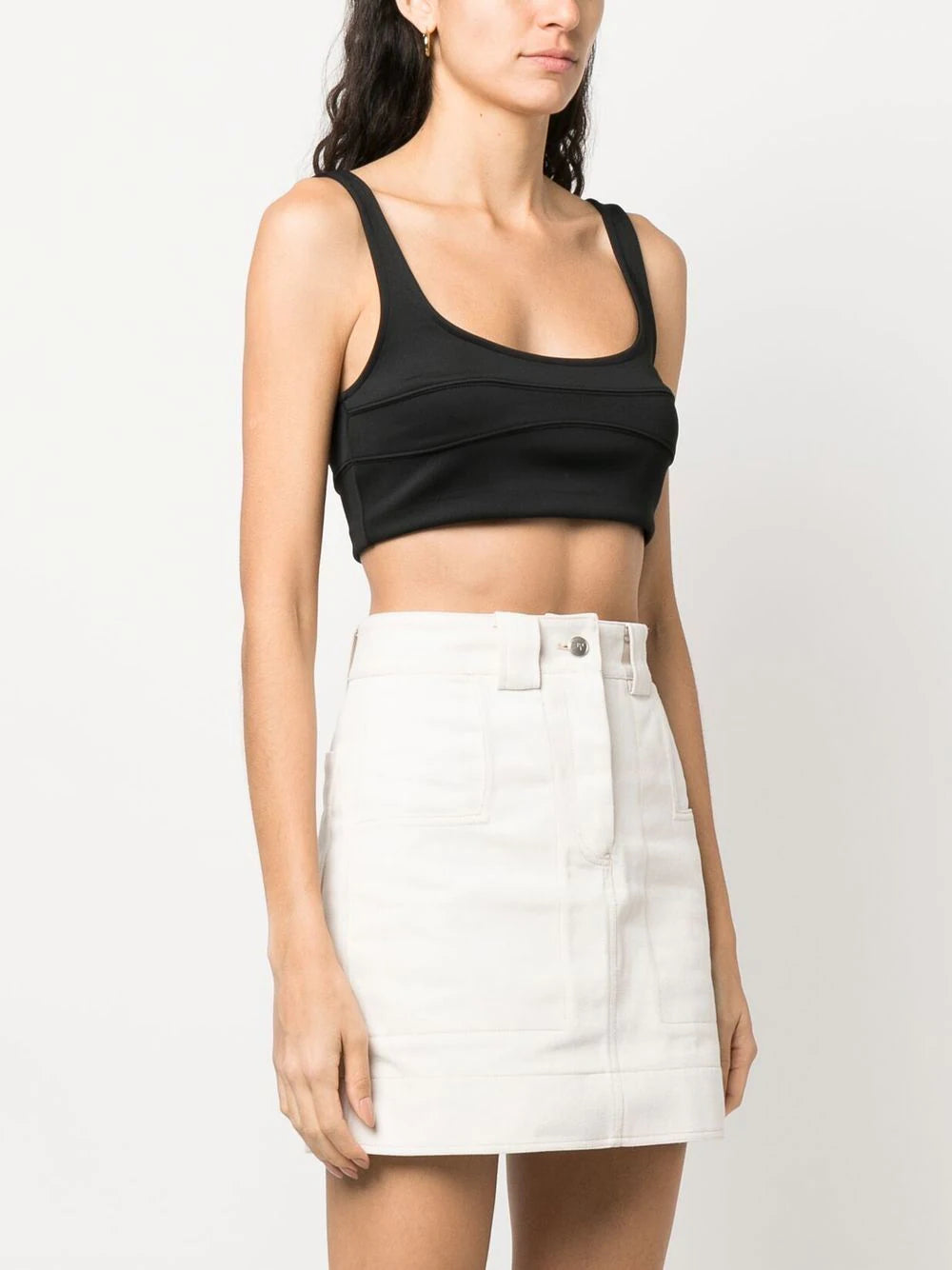 Calvin Klein  cropped square-neck top