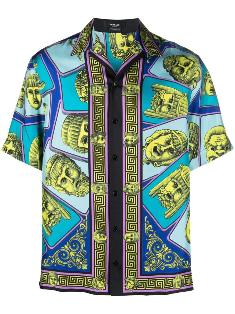 Versace  Maschera print short-sleeve shirt