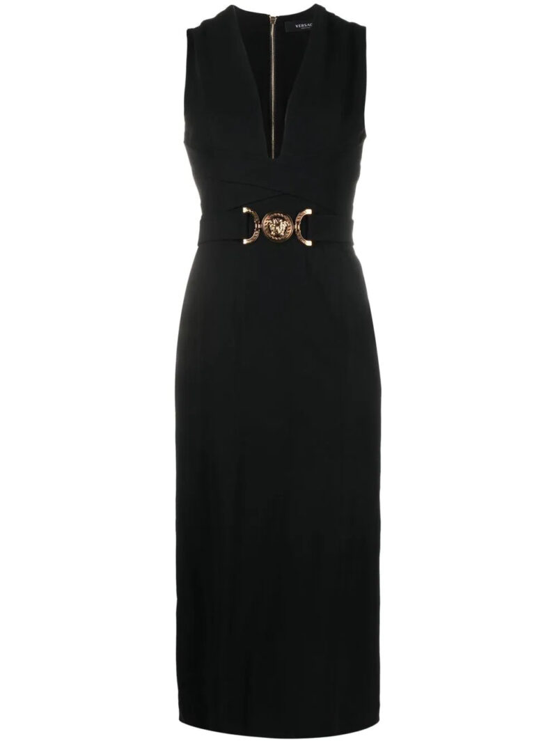 Versace Medusa Biggie sleeveless midi dress