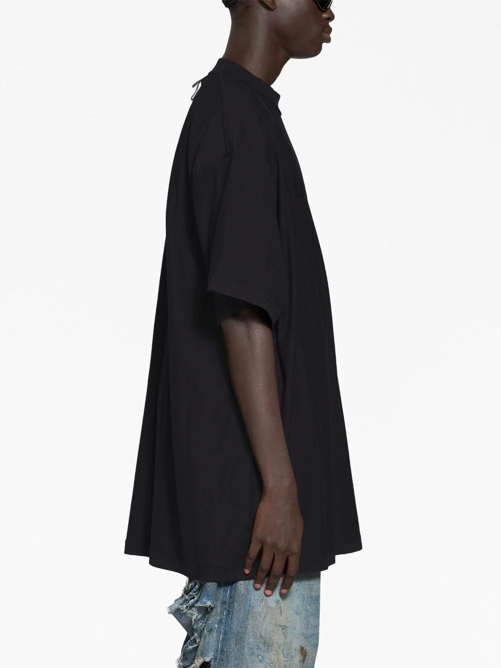 Balenciaga  Mirror logo-embroidered oversize T-shirt