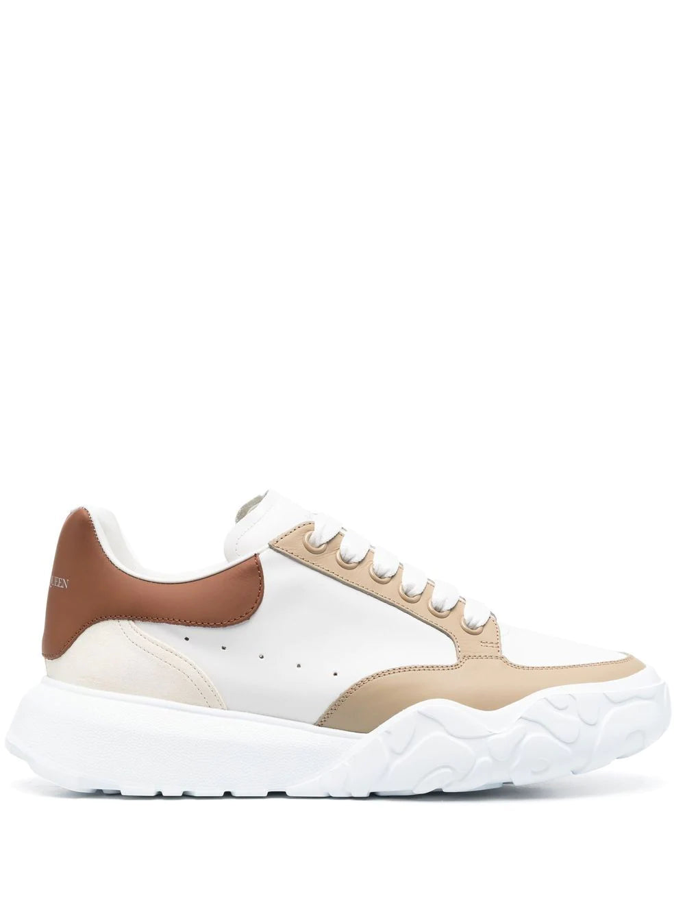 Alexander McQueen  leather contrast-pannel sneakers