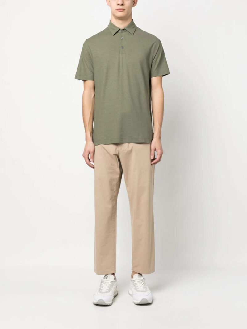 Zanone short-sleeved cotton polo shirt