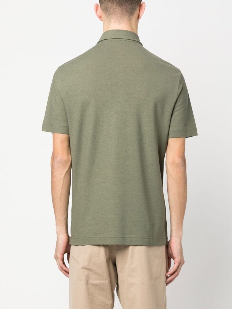 Zanone short-sleeved cotton polo shirt