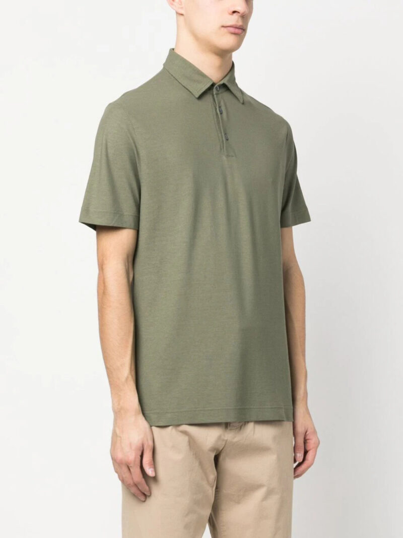 Zanone short-sleeved cotton polo shirt