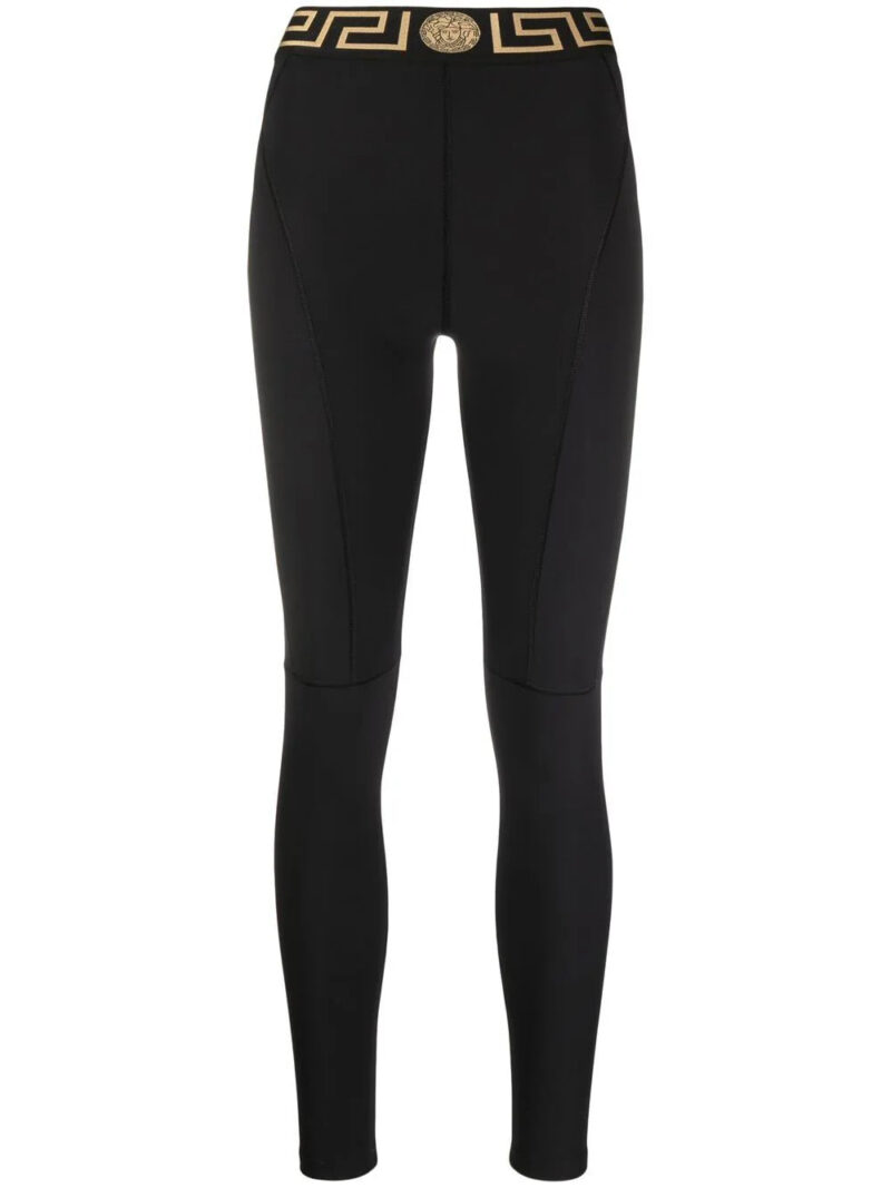 Versace  logo-waistband leggings