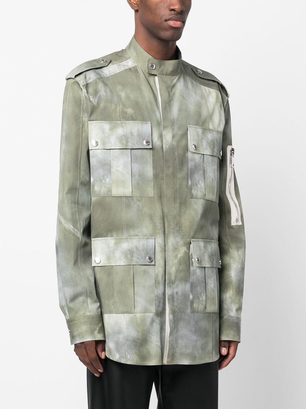 Balmain faded-effect military jacket