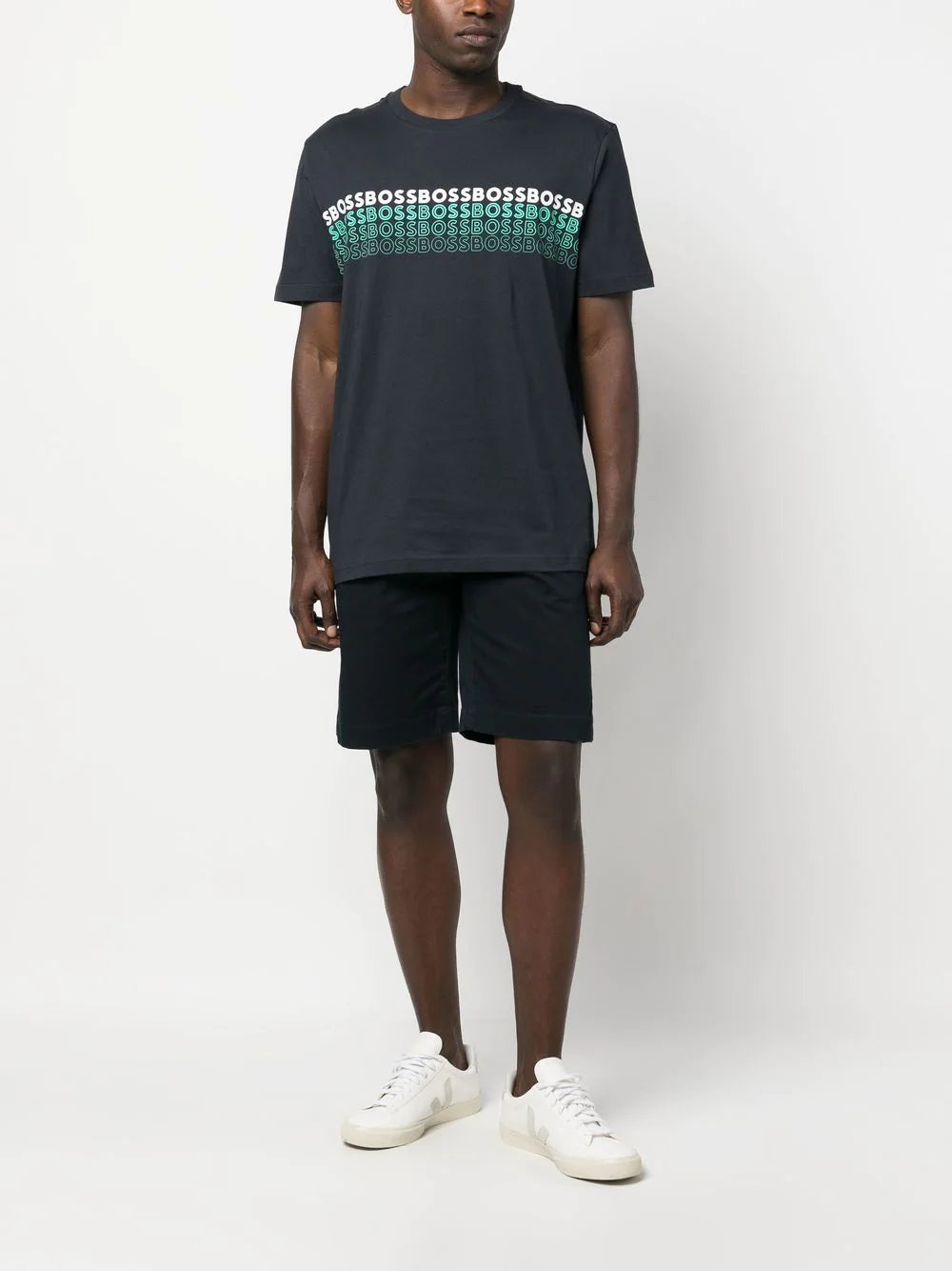 BOSS  logo-print cotton T-shirt