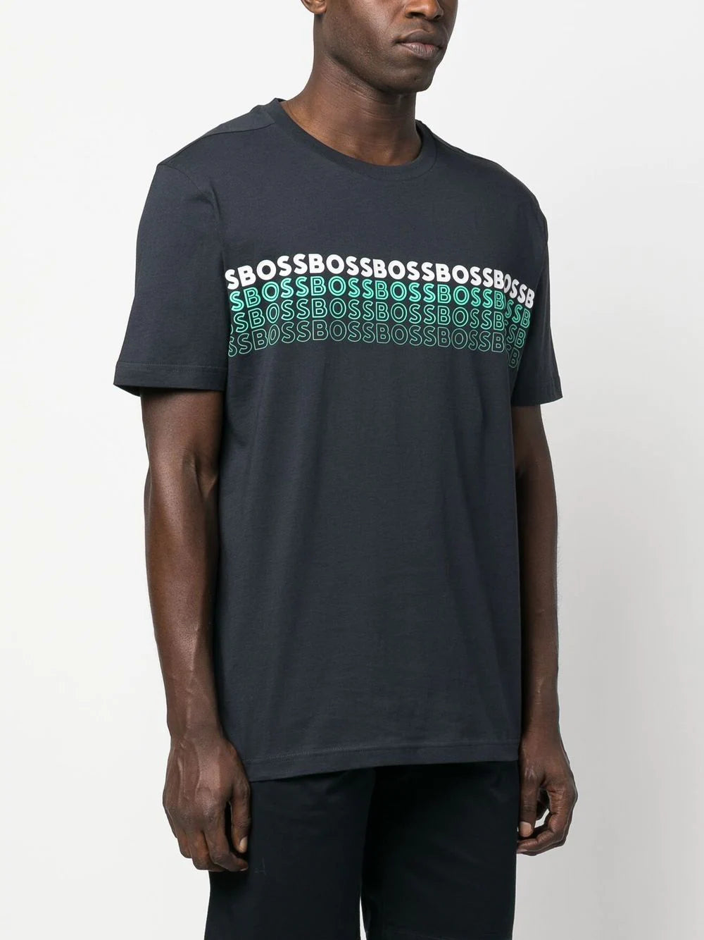 BOSS  logo-print cotton T-shirt
