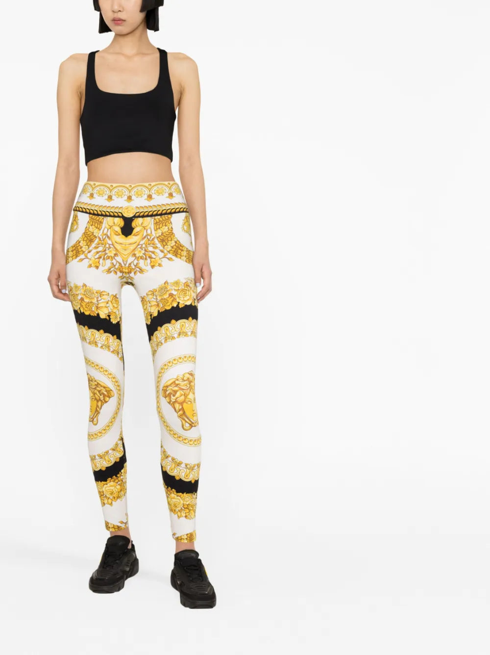 Versace  Barocco-print leggings