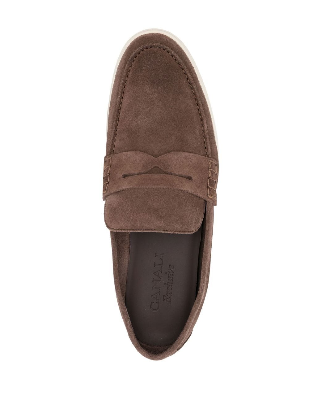 Canali suede slip-on loafers