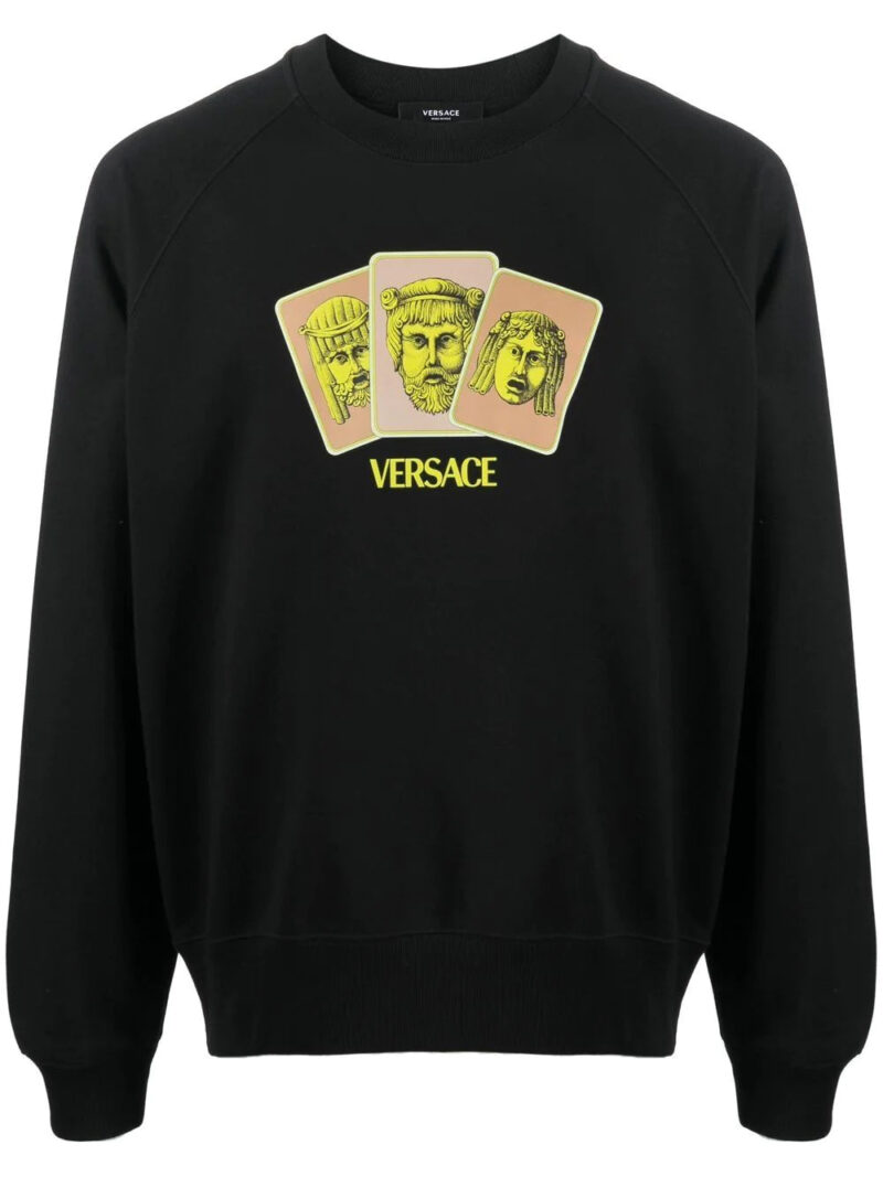 Versace  logo-print cotton sweatshirt