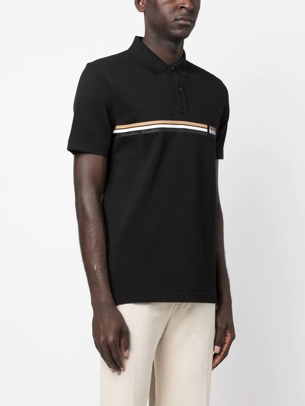 BOSS  logo-print short-sleeved polo shirt