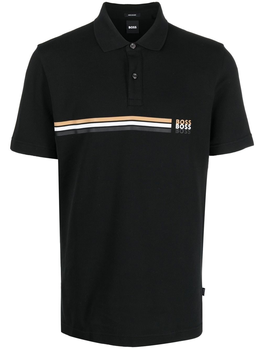 BOSS  logo-print short-sleeved polo shirt