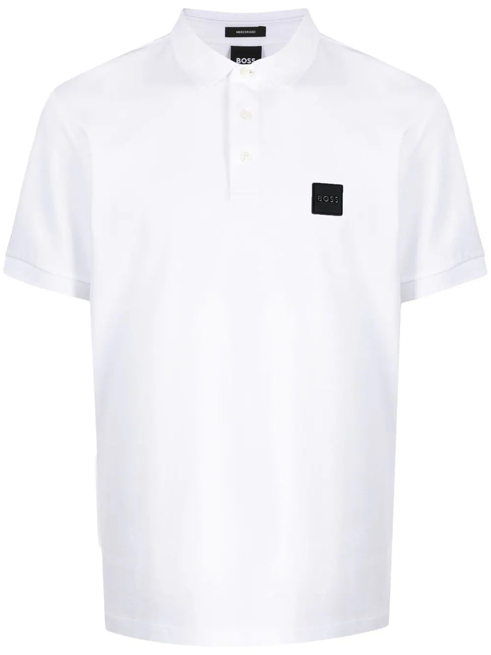 BOSS  logo-patch detail cotton polo shirt