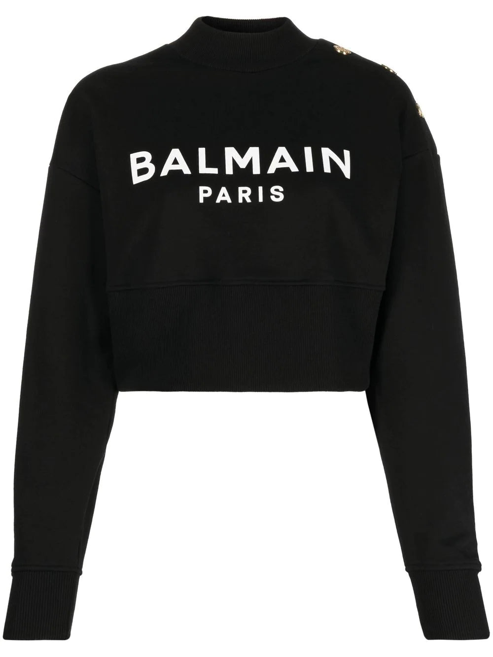 Balmain  logo-print cropped sweatshirt