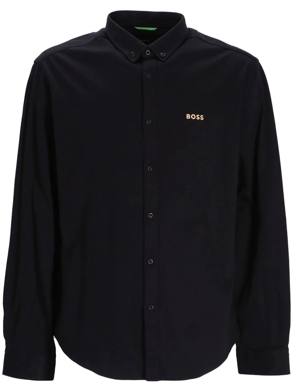 BOSS  logo-embroidered long-sleeve shirt