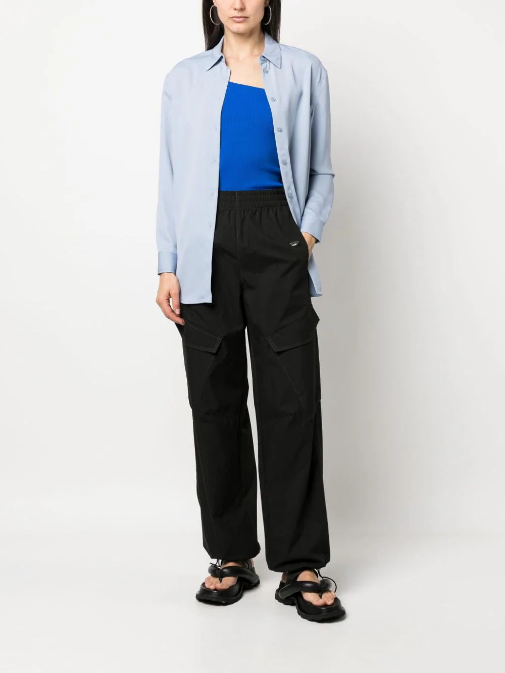 Calvin Klein  asymmetric ribbed tank top