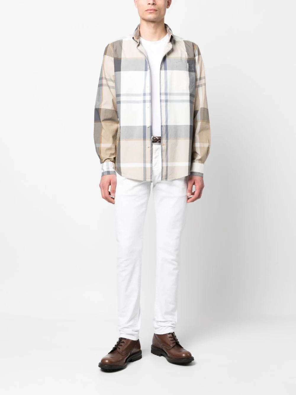 Barbour long-sleeve plaid cotton shirt