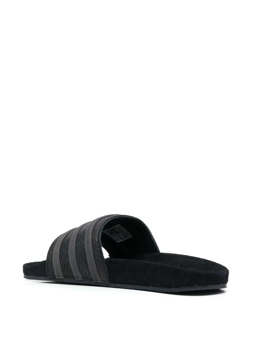 adidas  embossed-logo stripe-detail slides