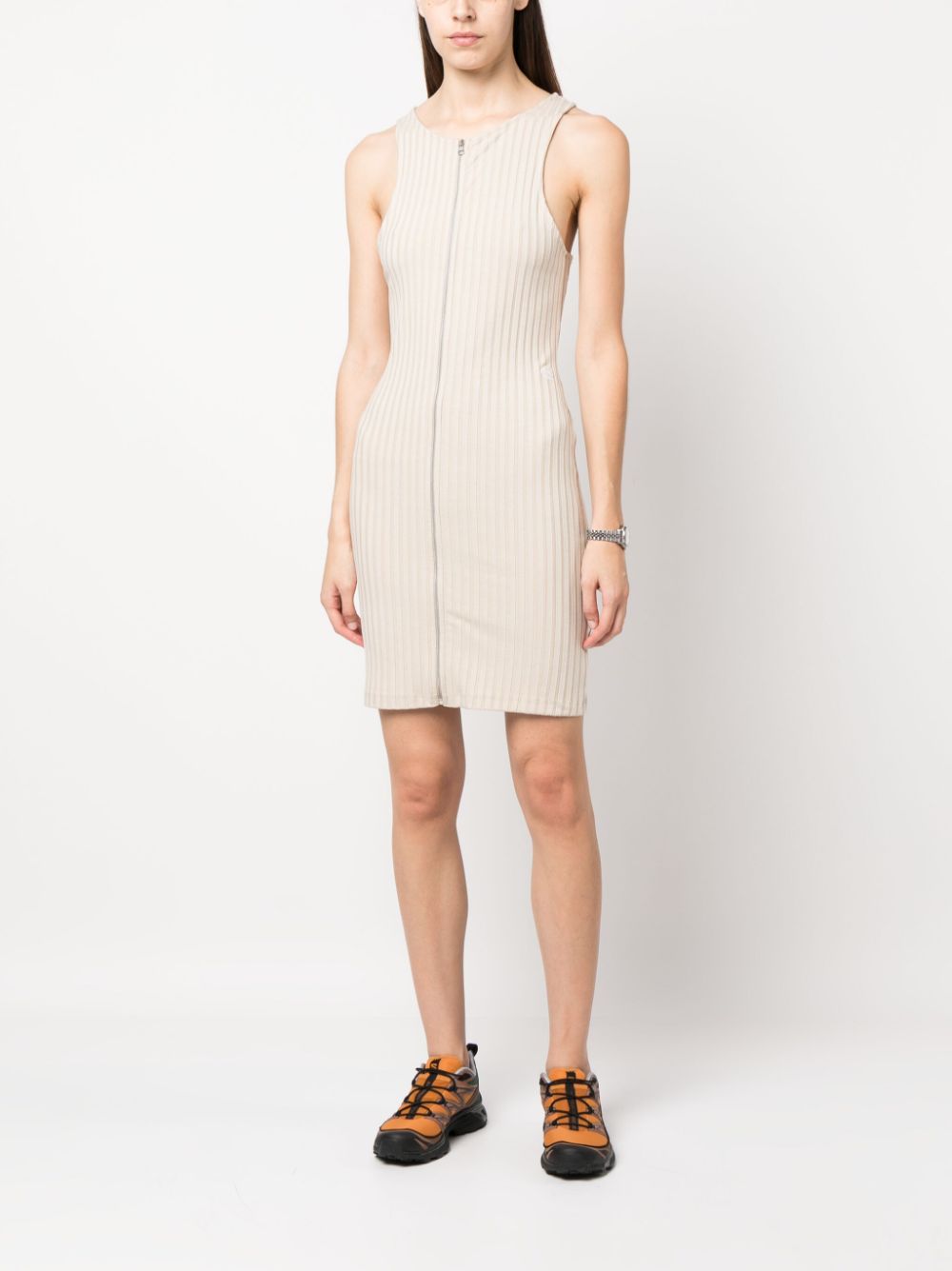Calvin Klein Jeans  zip-up ribbed dress