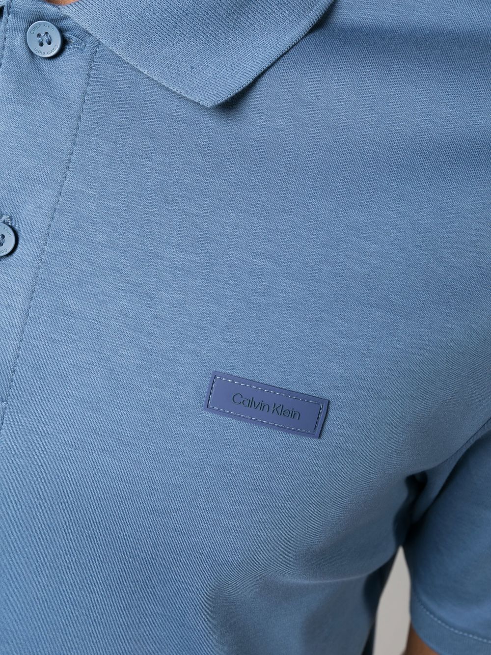 Calvin Klein logo-patch short-sleeved polo shirt