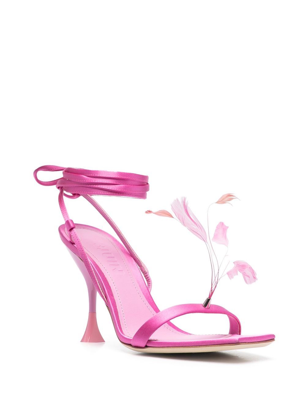 3juin  Kimi 105mm feather-detail sandals
