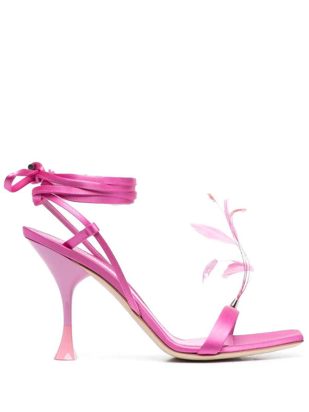 3juin  Kimi 105mm feather-detail sandals