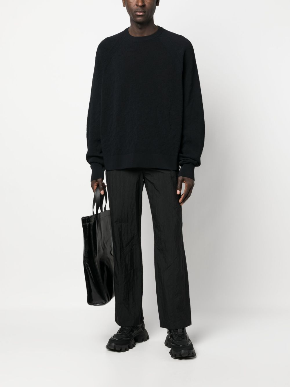 Y-3 organic-cotton-blend plain sweatshirt